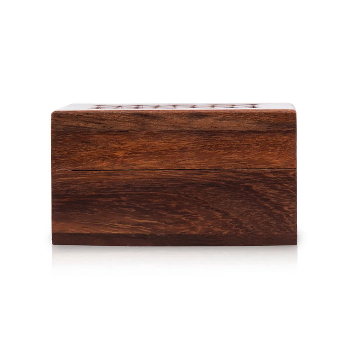 Wooden Box - 3 x 2 Inches | Jali Design Storage Box/ Handmade Jewellery Box for Gifting