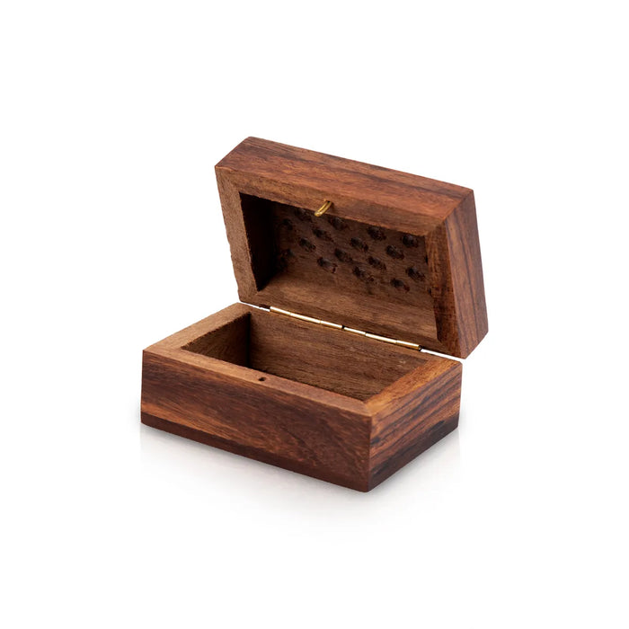 Wooden Box - 3 x 2 Inches | Jali Design Storage Box/ Handmade Jewellery Box for Gifting