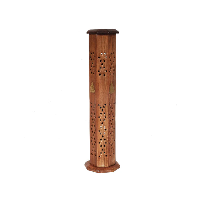 Agarbathi Stand - 12 x 3 Inches | Wooden Incense Holder/ Tower Shape Agarbatti Holder for Pooja