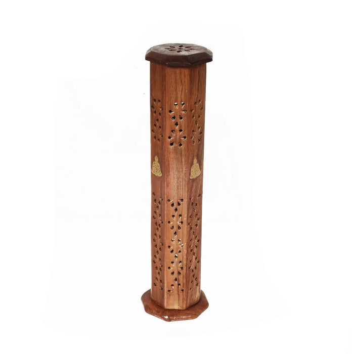 Agarbathi Stand - 12 x 3 Inches | Wooden Incense Holder/ Tower Shape Agarbatti Holder for Pooja