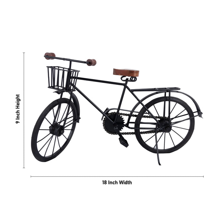 Miniature Bicycle - 9 x 18 Inches | Cycle Miniature/ Decorative Showpiece for Home Decor