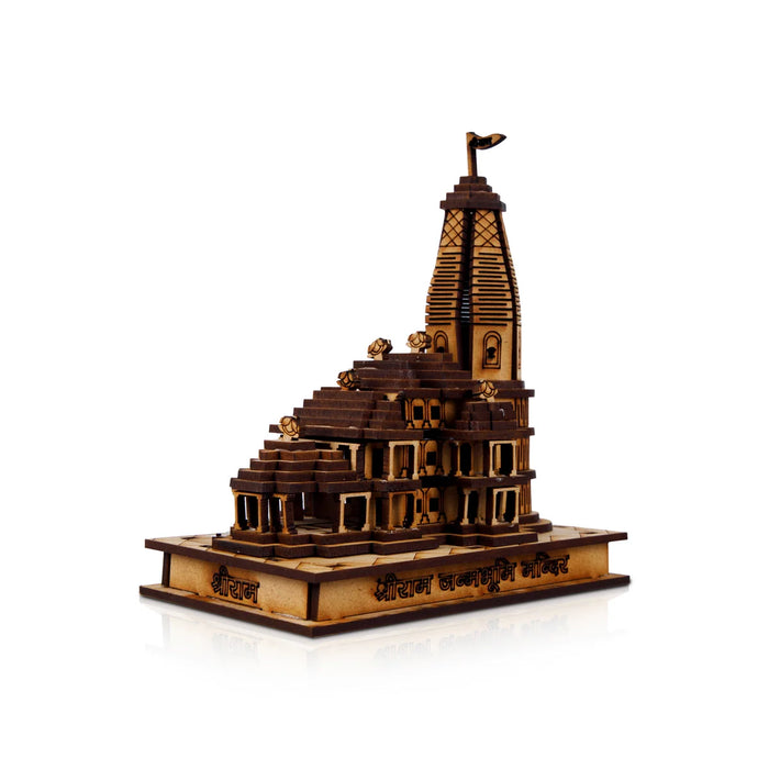 Ayodhya Ram Temple with LED - 6 x 5.5 Inches | Ayodhya Ram Mandir for Home Decor