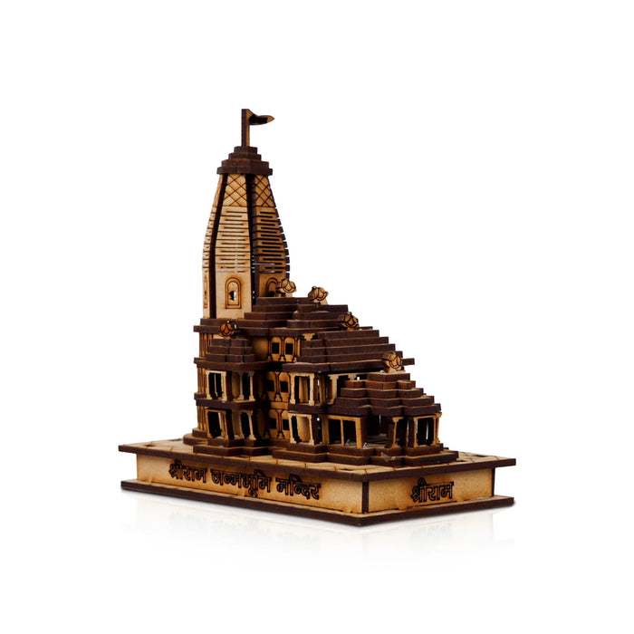 Ayodhya Ram Temple with LED - 6 x 5.5 Inches | Ayodhya Ram Mandir for Home Decor