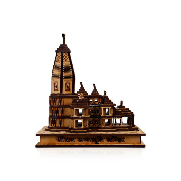 Ayodhya Ram Temple with LED - 6 x 5.5 Inches | Ayodhya Ram Mandir for Home Decor