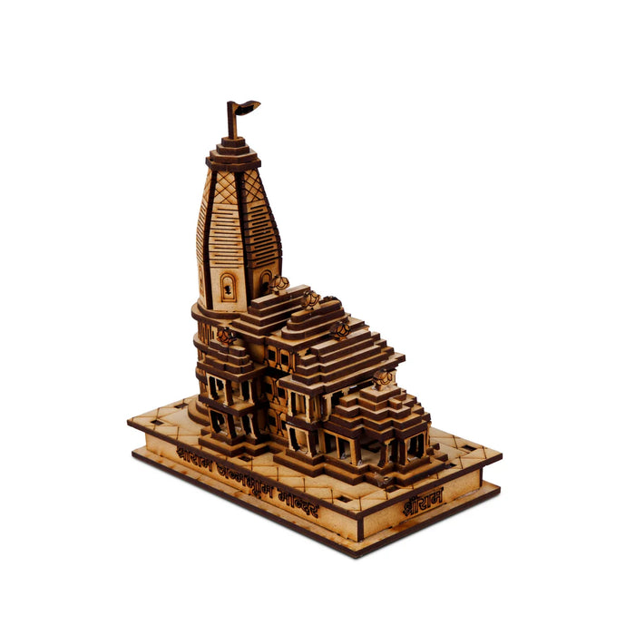 Ayodhya Ram Temple with LED - 6 x 5.5 Inches | Ayodhya Ram Mandir for Home Decor