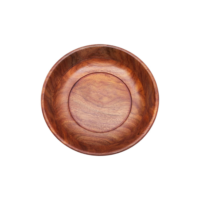 Carved Bowl - 9 Inches | Serving Bowl/ Wooden Bowl/ Kitchen Cup/ Wooden Cup