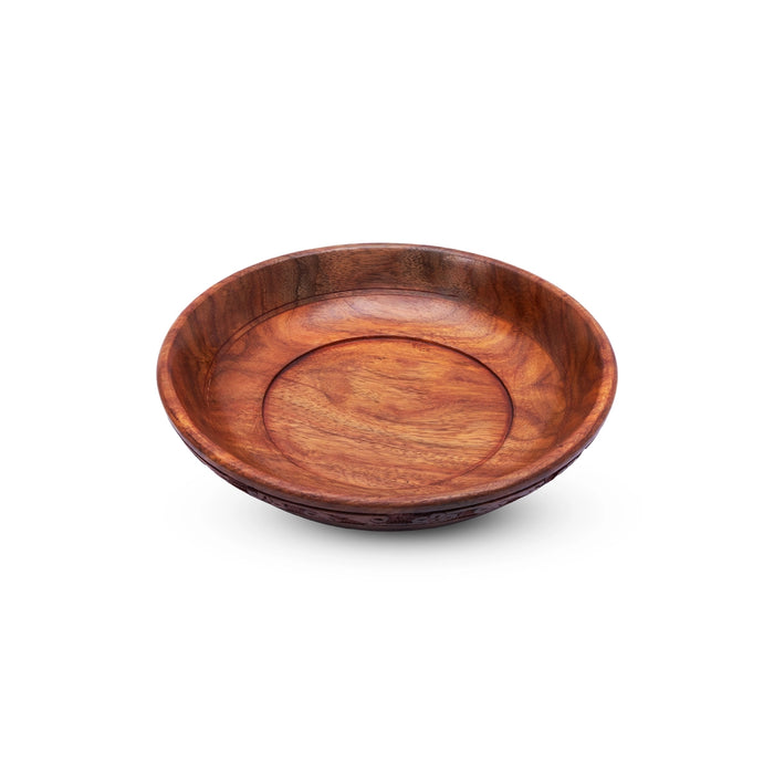 Carved Bowl - 9 Inches | Serving Bowl/ Wooden Bowl/ Kitchen Cup/ Wooden Cup
