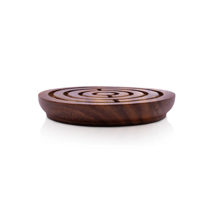 Game plate - 6 Inches | Round Wooden Maze Game/ Labyrinth Puzzle Toy/ Labyrinth Puzzle for Adults & Family Fun