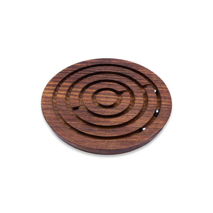 Game plate - 6 Inches | Round Wooden Maze Game/ Labyrinth Puzzle Toy/ Labyrinth Puzzle for Adults & Family Fun