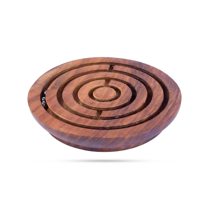 Maze Game - 6 Inches | Game Plate/ Wooden Game for Kids