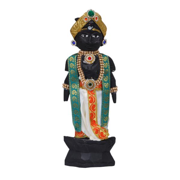 Wood Marapachi Bommai With Alankaram- 8 Inch | Giri Golu Doll/ Pair/ Gifts/ Navratri Bommai