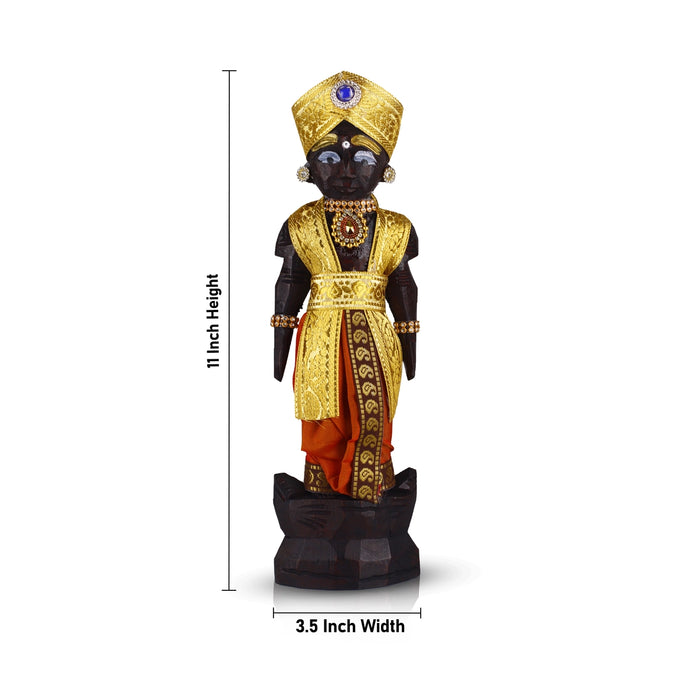 Marapachi Bommai - 11 Inches | Giri Golu Statue/ Decorated Marapachi Doll/ Wooden Statue for Marriage