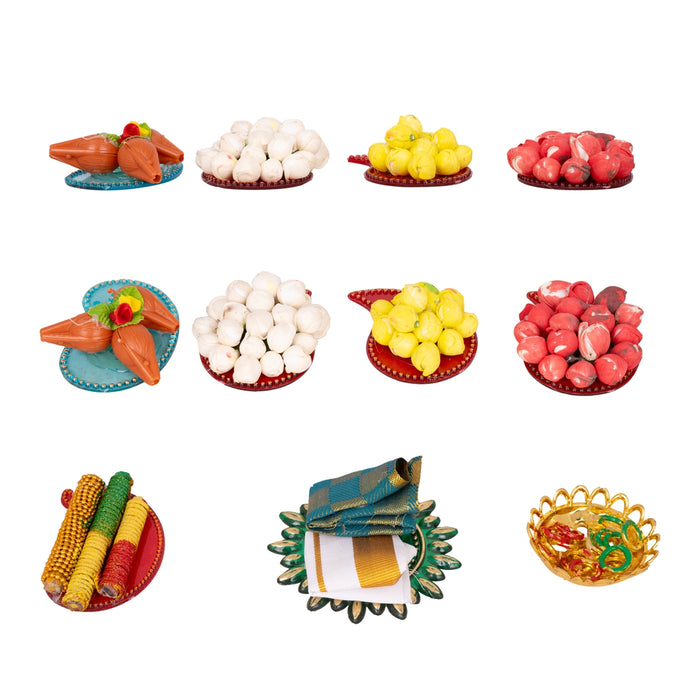 Baby Shower Function Plastic Golu Bommai Set - 16 x 5 Inches | Giri Golu Doll/ Navaratri Golu Bomma/ Gombe