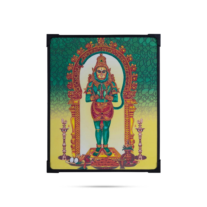 Hanuman Design Laminated Photo Frame - 11 x 9 Inches | Standing Anjaneya Laminated Picture Frame for Home Decor