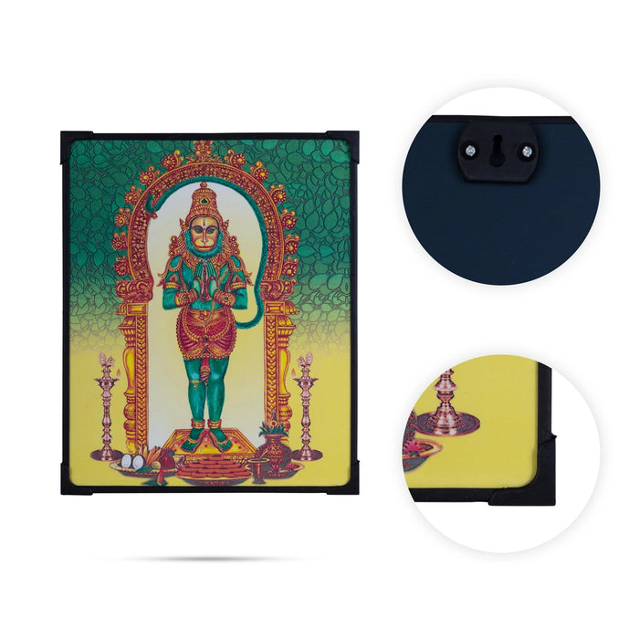 Hanuman Design Laminated Photo Frame - 11 x 9 Inches | Standing Anjaneya Laminated Picture Frame for Home Decor