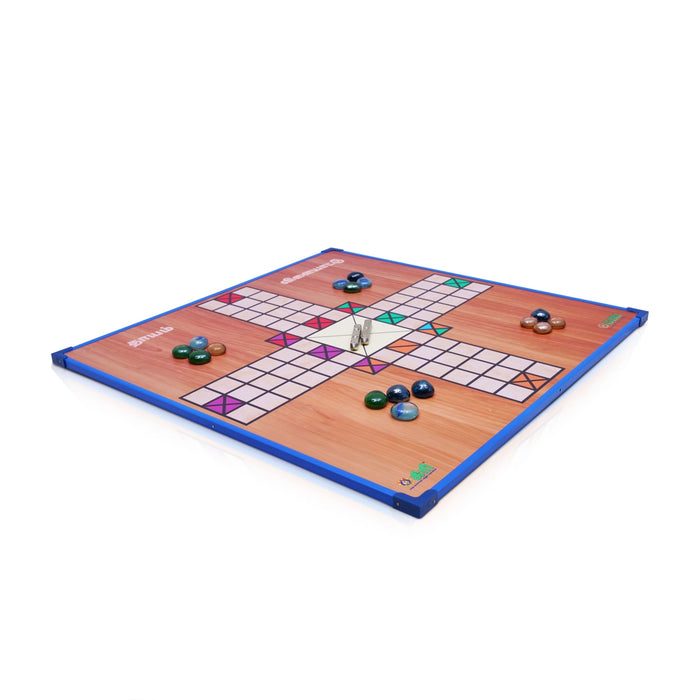 Thayam Game Board - 18 x 18 Inches | Pagade Game/ Chowka Bara Game/ Thayam Kattai With Thayam Board Game
