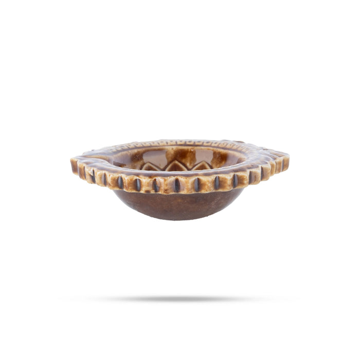 Agal Vilakku - 1.25 x 2.5 Inches | 6 Pcs/ Ceramic Diya/ Oil Lamp for Pooja & Karthigai Deepam