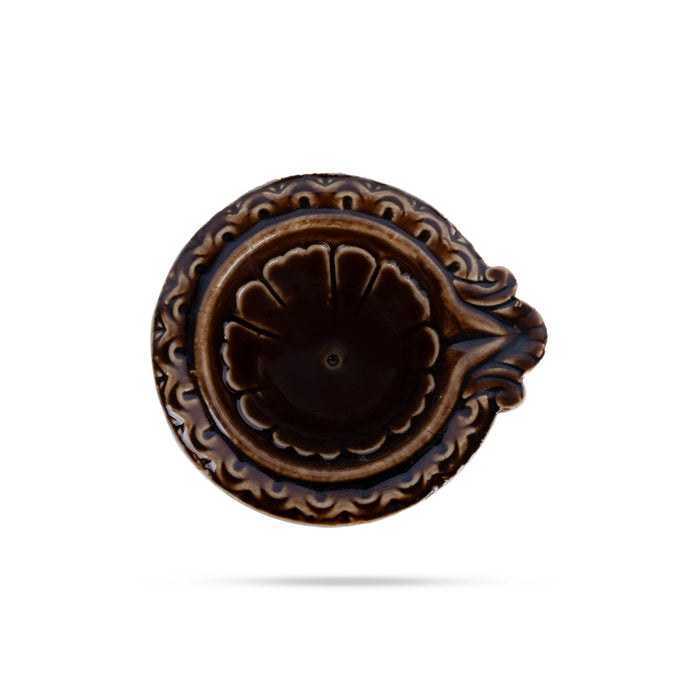 Agal Vilakku - 1.25 x 2.5 Inches | 6 Pcs/ Ceramic Diya/ Oil Lamp for Pooja & Karthigai Deepam