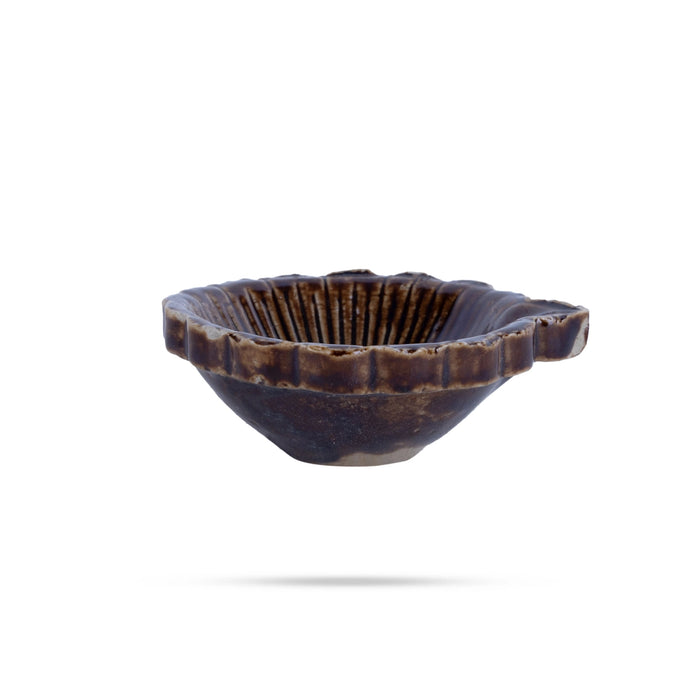 Agal Vilakku - 1.25 x 2.5 Inches | 6 Pcs/ Ceramic Diya/ Oil Lamp for Pooja & Karthigai Deepam