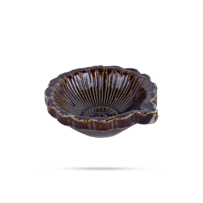 Agal Vilakku - 1.25 x 2.5 Inches | 6 Pcs/ Ceramic Diya/ Oil Lamp for Pooja & Karthigai Deepam