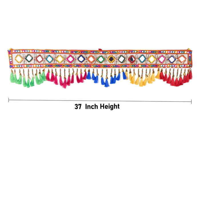 Decorative Toran - 37 Inches | Stone Design Bandhawar/ Thoranam For Home Entrance & Pooja Mandir