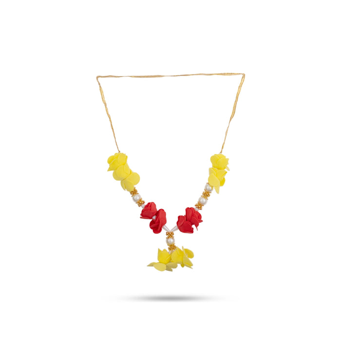 Artificial Flower Mala - 8 Inches | Decorative Garland/ Fancy Puja Mala/ Mala for Deity Decor