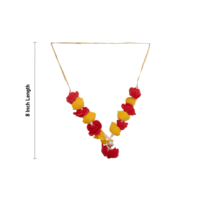 Artificial Flower Mala - 8 Inches | Decorative Garland/ Fancy Puja Mala/ Mala for Deity Decor