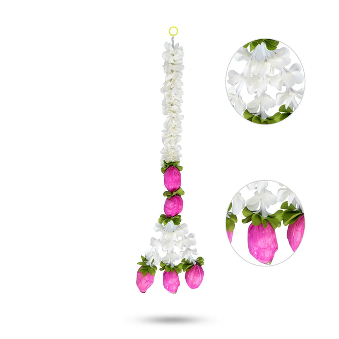 Side Toran Pair - 20 Inches | Flower Design Thoranam/ Decorative Door Hanging Bandhanwar For Pooja Decor