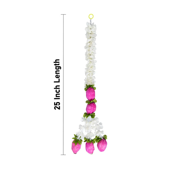 Side Toran Pair - 20 Inches | Flower Design Thoranam/ Decorative Door Hanging Bandhanwar For Pooja Decor