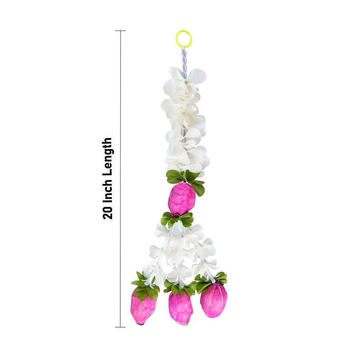 Side Toran Pair - 20 Inches | Artificial Flower Hanging/ Thoranam For Home Entrance & Festive Decor