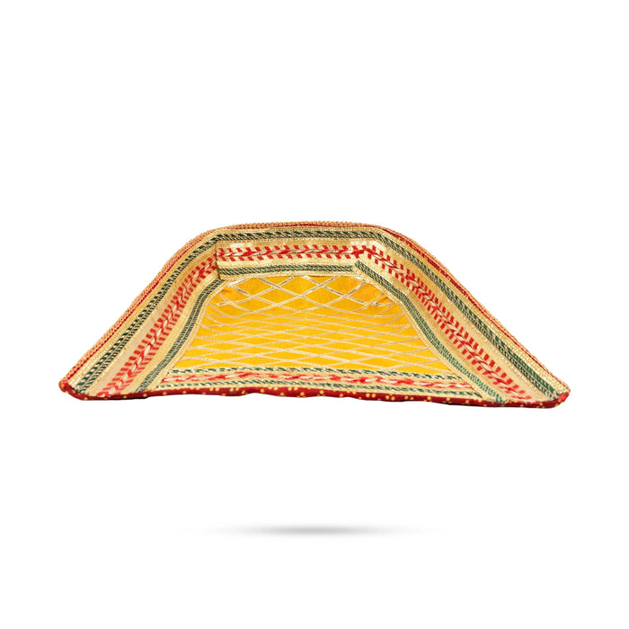 Decorative Moram - 3 x 12.5 x 12.5 Inches | Velvet Wedding Soop Decoration/ Decorative Muram for Wedding