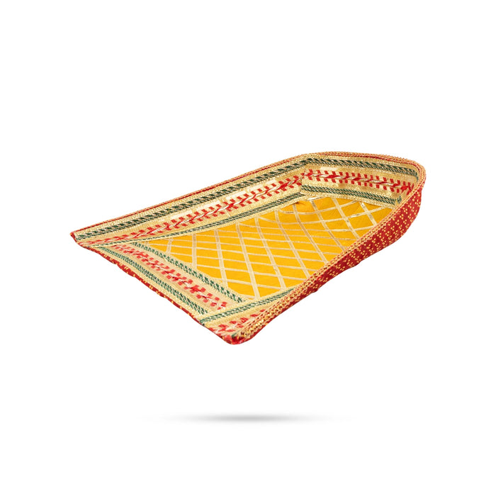 Decorative Moram - 3 x 12.5 x 12.5 Inches | Velvet Wedding Soop Decoration/ Decorative Muram for Wedding