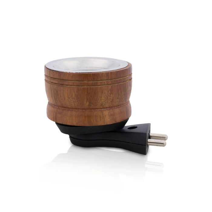 Electric Kapoor Dhani - 2.5 x 3.5 Inches | Electric Camphor Diffuser/ Wooden Cup Camphor Burner for Home
