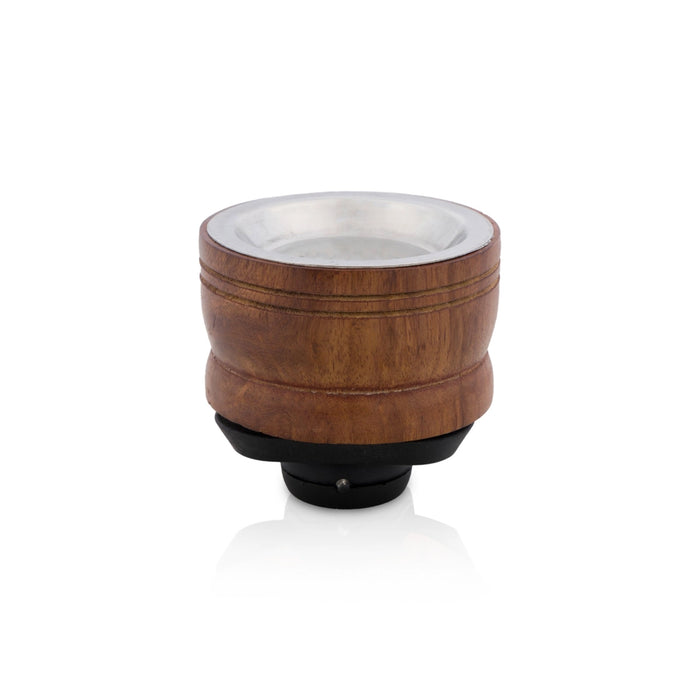 Electric Kapoor Dhani - 2.5 x 3.5 Inches | Electric Camphor Diffuser/ Wooden Cup Camphor Burner for Home