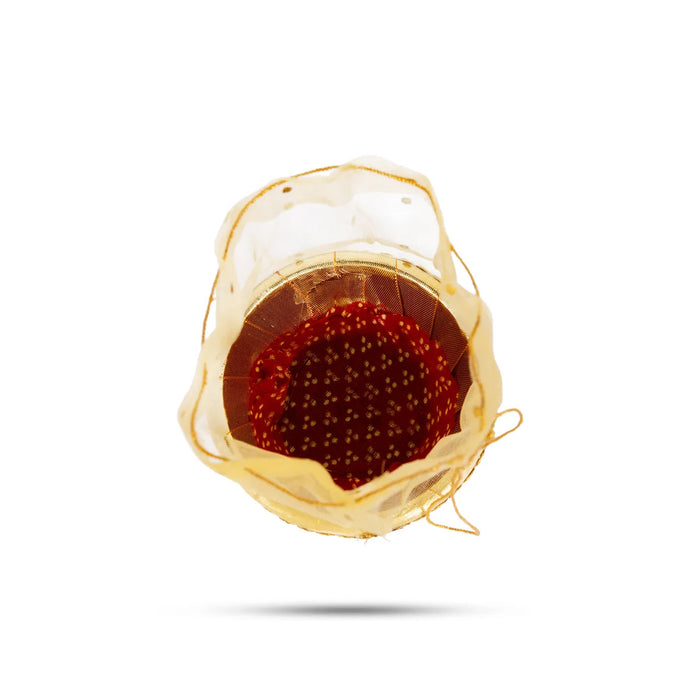 Decorative Tokri Basket With Net Cover- 1.5 X 3.5 Inch | Chocolate Gift Basket/ Gift Hamper Basket For Storage