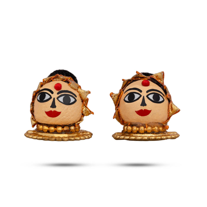Riddhi Siddhi Murti Pair - 1 x 1 Inch | Lord Ganesh Wife/ Decorative Showpiece for Home Decor