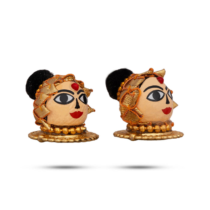 Riddhi Siddhi Murti Pair - 1 x 1 Inch | Lord Ganesh Wife/ Decorative Showpiece for Home Decor