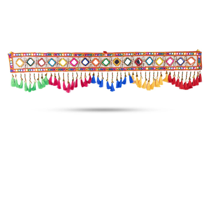 Door Toran - 37 Inches | Decorative Thoran/ Stone With Tussels Design Ladi/ Thoranam For Door Hanging