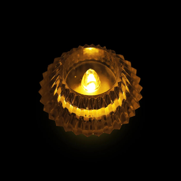 Diamond Shaped LED Diya - 1.5 X 1 Inches | LED Light Candle/ Crystal Lamp For Pooja Decor & Festival Lighting