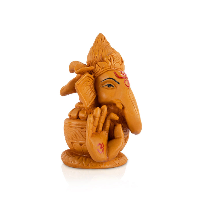 Kalash Ganesha Statue - 6 x 3.5 Inches | Resin Ganpati Idol/ Vinayagar Figurine For Pooja