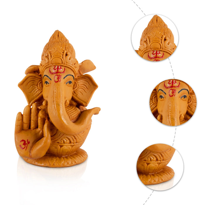 Kalash Ganesha Statue - 6 x 3.5 Inches | Resin Ganpati Idol/ Vinayagar Figurine For Pooja