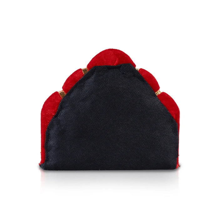 Velvet Simhasanam - 6 x 6 Inches | Sinhasan/ Decorative Singhasan for Deity