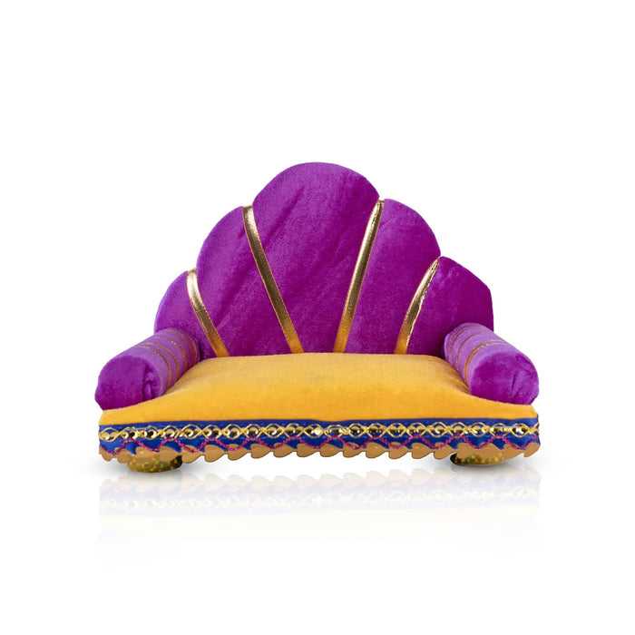 Velvet Simhasanam - 6 x 8 Inches | Sinhasan/ Decorative Singhasan for Deity