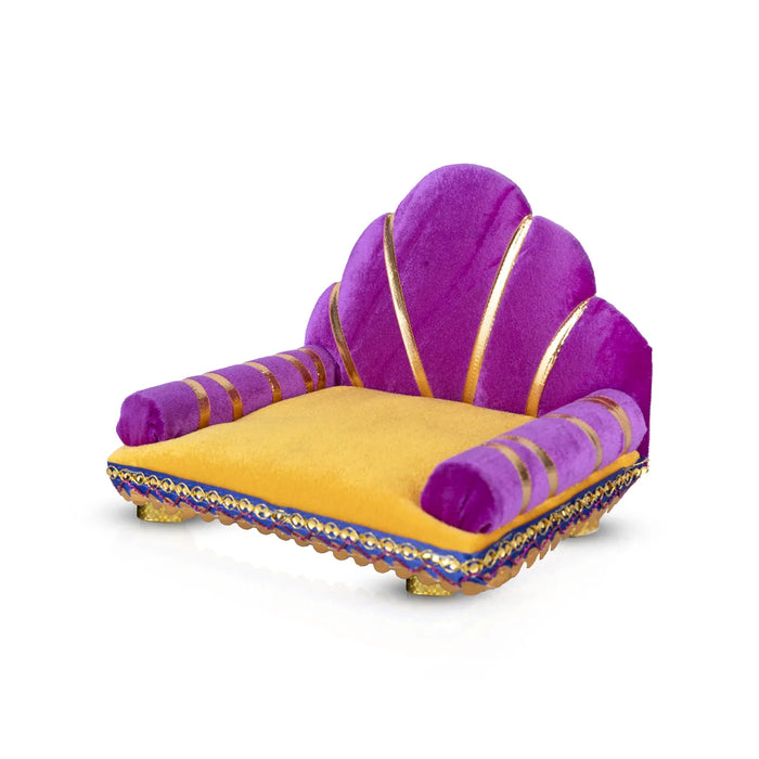 Velvet Simhasanam - 6 x 8 Inches | Sinhasan/ Decorative Singhasan for Deity