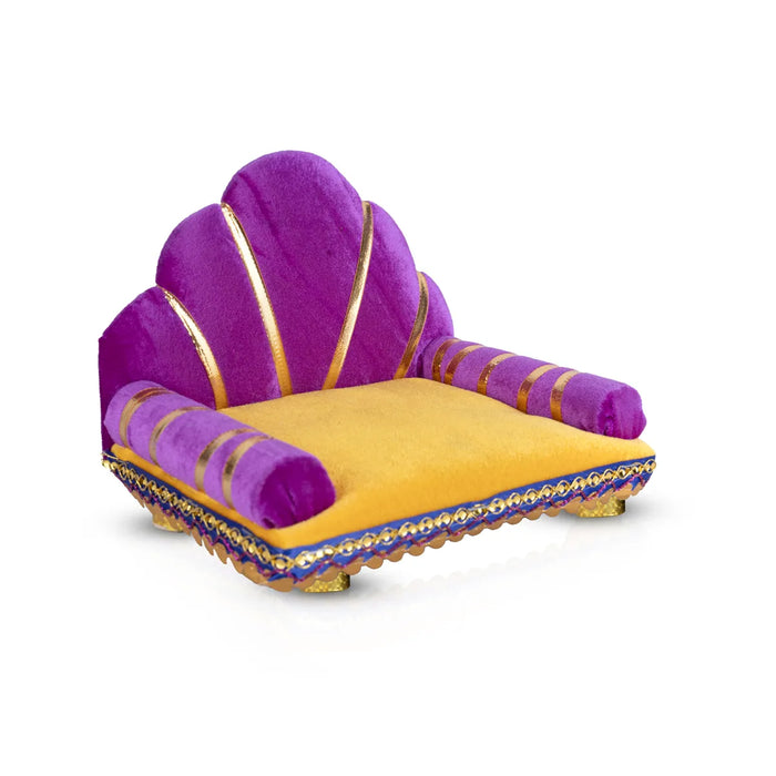 Velvet Simhasanam - 6 x 8 Inches | Sinhasan/ Decorative Singhasan for Deity