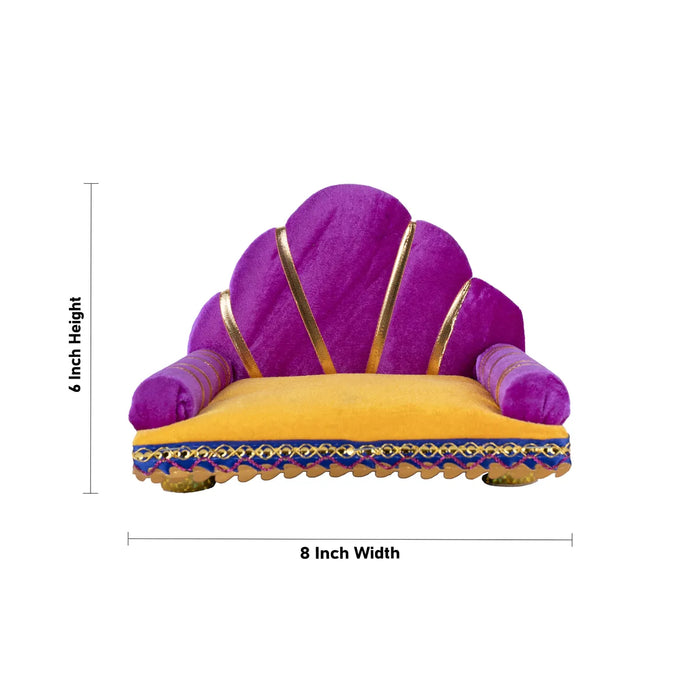 Velvet Simhasanam - 6 x 8 Inches | Sinhasan/ Decorative Singhasan for Deity