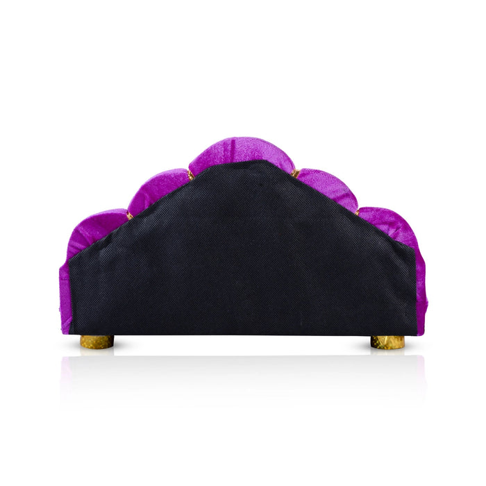 Sinhasan With Base - 7 x 12 Inches | Decorative Singhasan/ Velvet Simhasanam for Deity