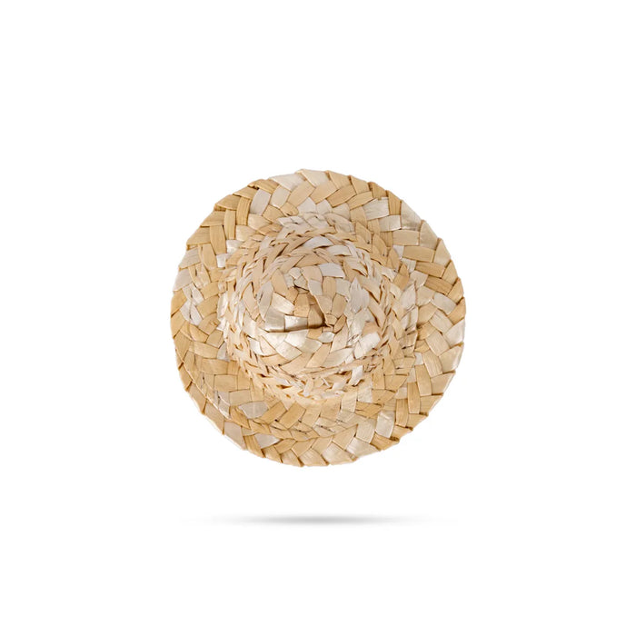 Straw Hat - 1 X 3 Inches | Straw Cap Headwear/ Grass Cap For Deity Decor