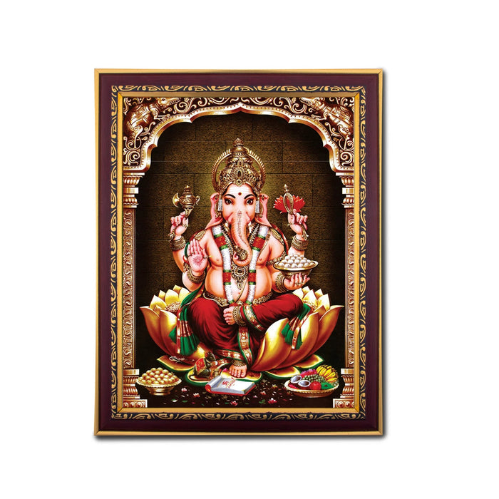 Ganesh Murti Photo Frame | Wall Decor/ Picture Frame For Home Temple And Pooja Rooms