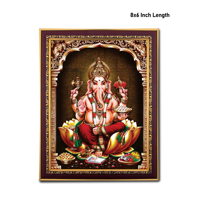 Ganesh Murti Photo Frame | Wall Decor/ Picture Frame For Home Temple And Pooja Rooms